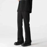 Hearujoy Cleanfit Micro Flared Suit Trousers for Men Spring Summer Elegant High-end Pants High Street Hanging Casual Long Pants for Men